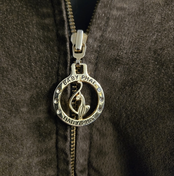 Baby fat brown suede faux fur lined jacket/coat size large - Picture 3 of 15